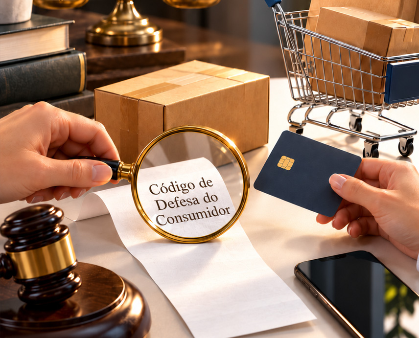 Advogado consultando o Código de Defesa do Consumidor